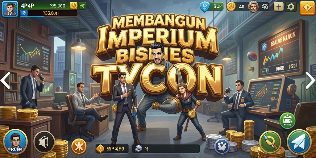 Gameplay menarik dari 4P4P yang menggambarkan strategi bisnis.