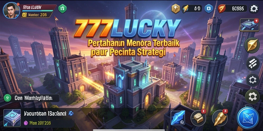 Screenshot utama 777LUCKY menampilkan gameplay mendebarkan Tower Defense.