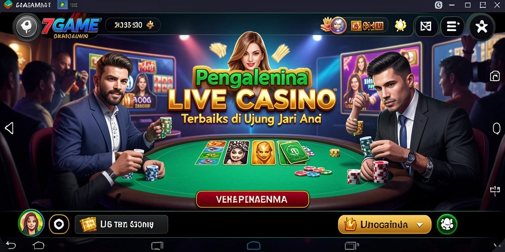 Tampilan gameplay Live Casino yang mengasyikkan di 7GAME.