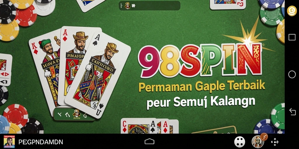 Tampilan gameplay seru Gaple di 98SPIN dengan teman-teman.