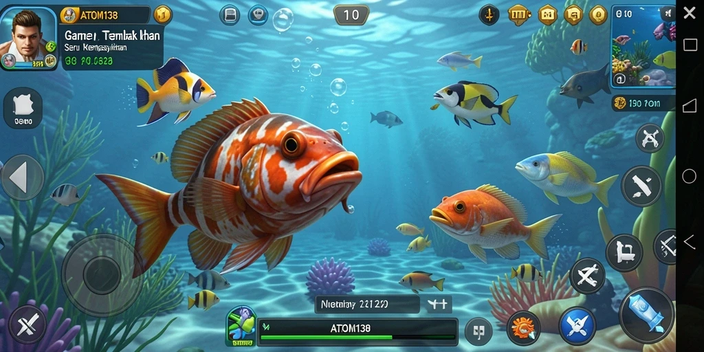 Gameplay seru menembak ikan di ATOM138.
