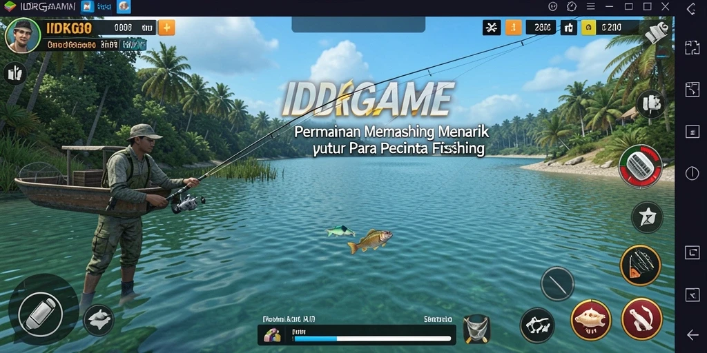 Tangkapan ikan besar dalam gameplay IDRGAME yang menantang.