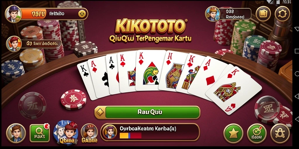 Tampilan gameplay seru KIKOTOTO dalam QiuQiu.