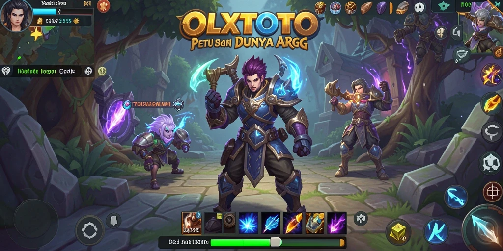 Screenshot gameplay OLXTOTO yang menunjukkan pertarungan epik dalam dunia ARPG.