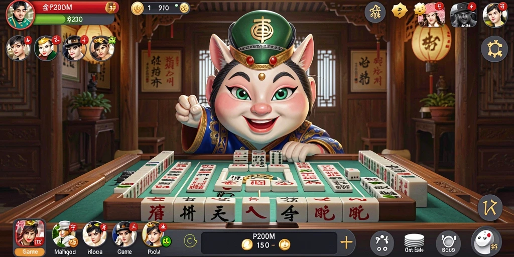 Tampilan gameplay P200M yang menarik dan menantang di Mahjong.