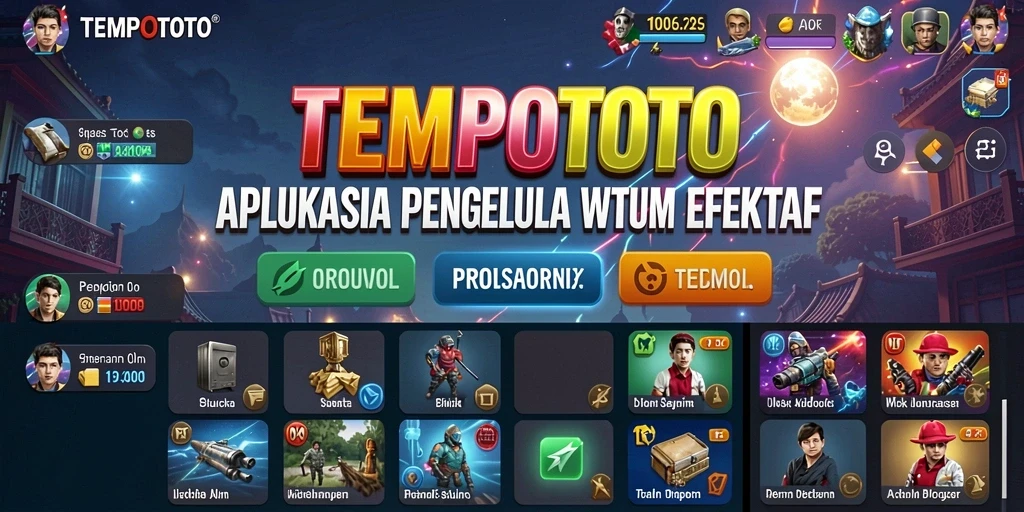 Tampilan antarmuka TEMPOTOTO yang sederhana dan efisien.
