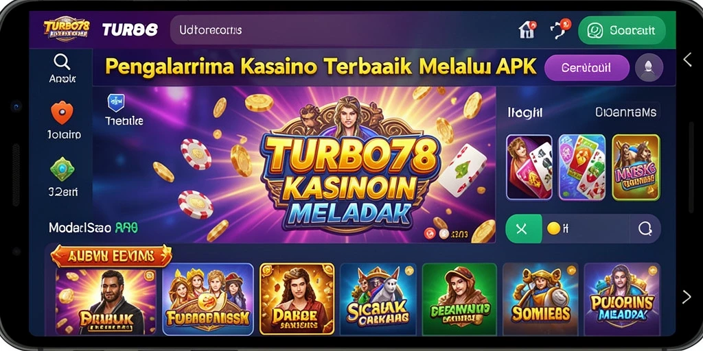 Tampilan gameplay menarik dari TURBO78 dengan berbagai permainan kasino.