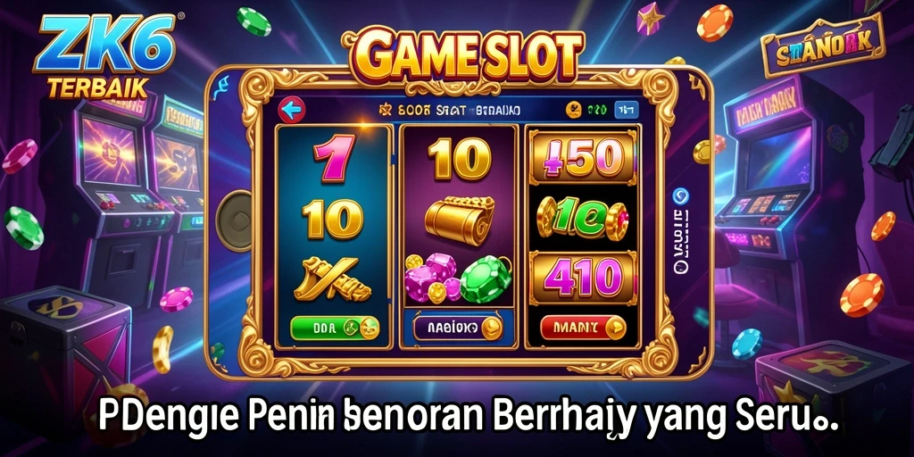 Gameplay ZK6 dengan grafik slot yang menarik.